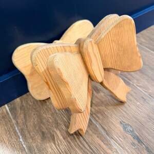 Vintage Wooden Bow Wall Mounted Quilt or Blanket Hanger cottage core nursery